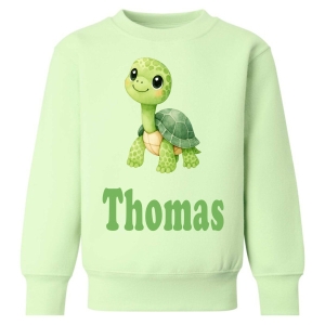 Cute Tortoise Any Name Childrens Sweatshirt / Jumper