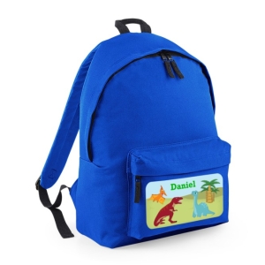 Personalised Dinosaurs Any Name Printed Kids Children's School Nursery Backpack Rucksack Bag