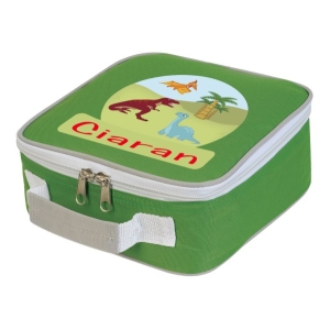 Personalised Dinosaurs Any Name Printed Kids Children's School Lunch Box Cooler Bag