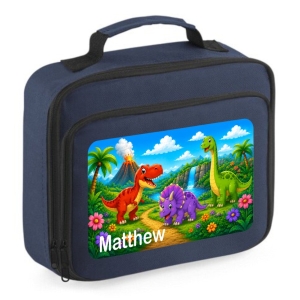 Personalised Axolotl Scene Printed Kids Children's School Lunch Box Cooler Bag