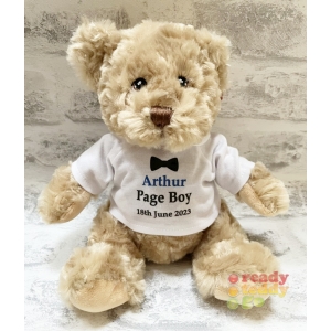 Personalised Pageboy / Page Boy / Ring Bearer Wedding Teddy Bears.