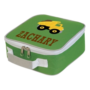 Personalised Dump Truck Any Name Printed Kids Children's School Lunch Box Cooler Bag