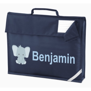 Personalised Elephant Any Name Printed Kids Children's School Nursery Book Bag