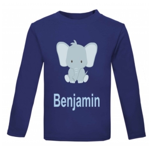Elephant Any Name Childrens Printed T-Shirt