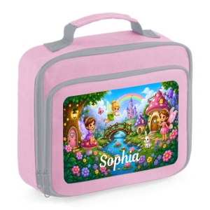 Personalised Axolotl Scene Printed Kids Children's School Lunch Box Cooler Bag