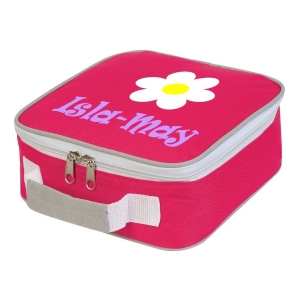 Personalised Flower Any Name Printed Kids Children's School Lunch Box Cooler Bag