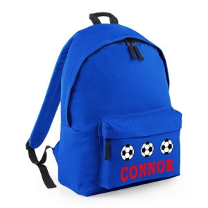 Personalised Football Any Name Printed Kids Children's School Nursery Backpack Rucksack Bag