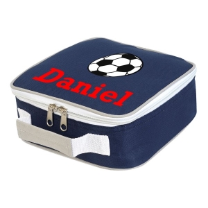 Personalised Football Any Name Printed Kids Children's School Lunch Box Cooler Bag