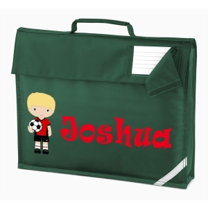 Personalised Football Player Any Name Printed Kids Children's School Nursery Book Bag