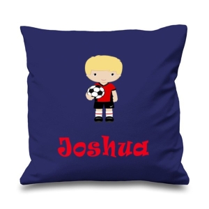 Football Player Any Name Printed Cushion
