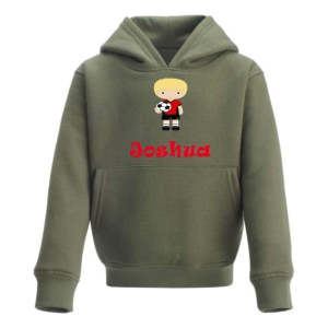 Football Player Any Name Childrens Hoodie