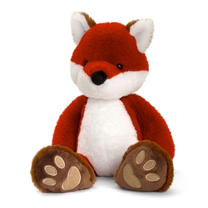 Personalised Teddy Bears - 9 Inch 23cm Keel Toys Love To Hug Fox Teddy Bear - Printed on a white T-Shirt - Any Name / Text or Custom Message