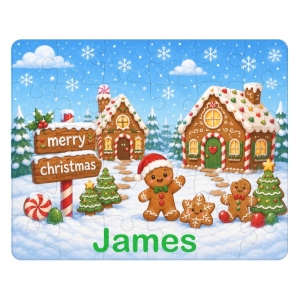 Personalised Children's Cardboard 30 Piece Jigsaw Puzzle - Any Kids Name - Cowboys Design