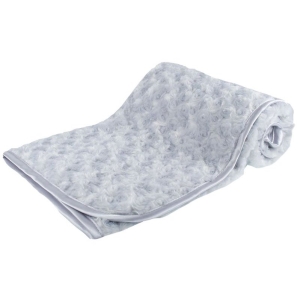 Personalised Grey Rose Baby Blanket Wrap Embroidered Any Name