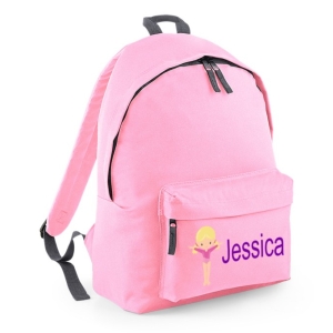 Personalised Gymnast / Gymnastics Any Name Printed Kids Children's School Nursery Backpack Rucksack Bag