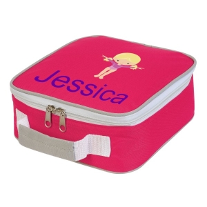 Personalised Gymnast Any Name Printed Kids Children's School Lunch Box Cooler Bag
