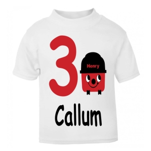 Henry Hoover Birthday Any Name & Number / Age Kids Printed T-Shirt