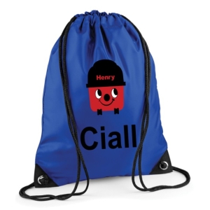 Personalised Henry Hoover Any Name Printed Kids Children's School Nursery Drawstring Bag