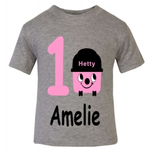 Hetty Hoover Birthday Any Name & Number / Age Kids Printed T-Shirt