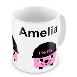 Personalised Children's 10oz Mugs / Cups - Any Kids Name Hetty Hoover Design