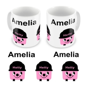 Personalised Children's 10oz Mugs / Cups - Any Kids Name Hetty Hoover Design
