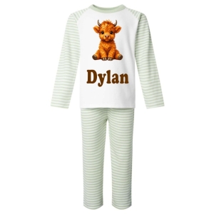 Highland Cow Any Name Childrens Pyjamas