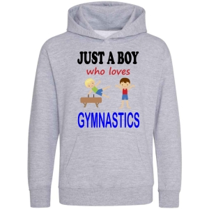 Just a Boy who loves GYMNASTICS Childrens Hoodie