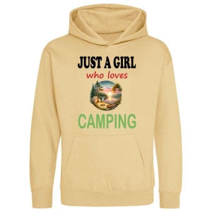 Just a Boy / Girl who loves CAMPING Childrens Hoodie