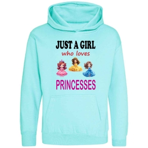 Just a Girl who loves PRINCESSES Childrens Hoodie