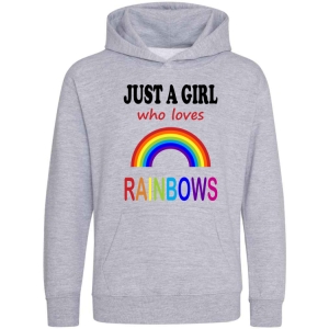 Just a Boy / Girl who loves RAINBOWS Childrens Hoodie