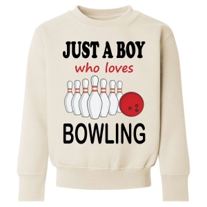 Just a Boy / Girl who loves BOWLING Childrens Sweatshirt / Jumper