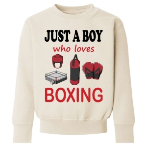 Just a Boy / Girl who loves BOXING Childrens Sweatshirt / Jumper