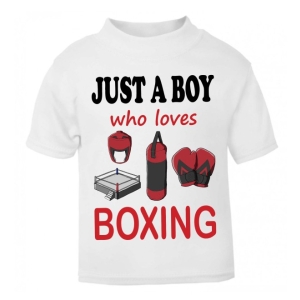 Just a Boy / Girl who loves BOXING Childrens Printed T-Shirt