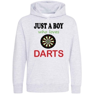 Just a Boy / Girl who loves DARTS Childrens Hoodie