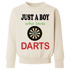 Just a Boy / Girl who loves DARTS Childrens Sweatshirt / Jumper