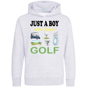 Just a Boy / Girl who loves GOLF Childrens Hoodie