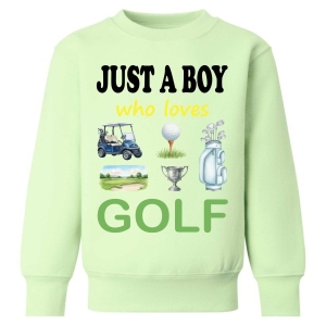 Just a Boy / Girl who loves GOLF Childrens Sweatshirt / Jumper