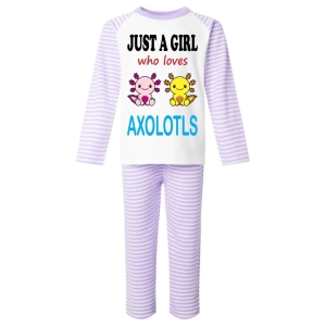 Just a Boy / Girl who loves AXOLOTLS Childrens Pyjamas