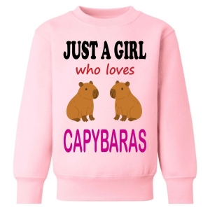 Just a Boy / Girl who loves CAPYBARAS Childrens Sweatshirt / Jumper