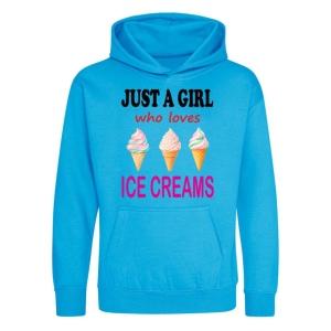 Just a Boy / Girl who loves ICE CREAMS Childrens Hoodie