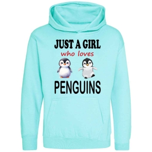 Just a Boy / Girl who loves PENGUINS Childrens Hoodie