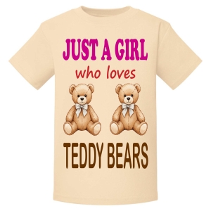 Just a Boy / Girl who loves TEDDY BEARS Childrens Printed T-Shirt