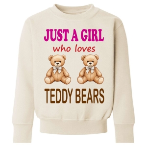 Just a Boy / Girl who loves TEDDY BEARS Childrens Sweatshirt / Jumper