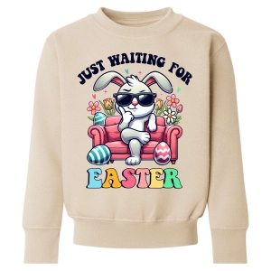 Just Waiting For Easter Any Name Childrens Sweatshirt / Jumper