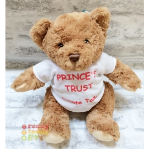 Personalised Teddy Bears - 10 Inch 25cm Keel Toys Eco Teddy Bear - Printed on a white T-Shirt - Any Photo, Name / Text or Custom Message