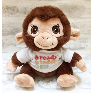 Personalised Teddy Bear - Small 9 Inch Keel Toys Eco Adoptable World Monkey Teddy Bear - Printed.