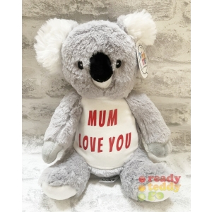 Small Koala Soft Toy - Felt, Glitter or Plain Vinyl on TUMMY