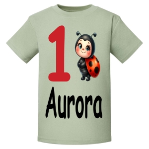 Ladybird Birthday Any Name & Number / Age Kids Printed T-Shirt