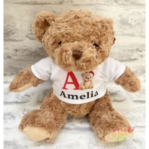 Personalised Any Initial and Name Bear Design Teddy Bear Soft Toys - Any Text or Personal Custom Message