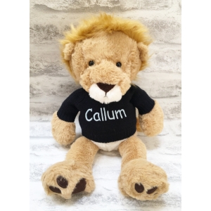 Personalised Teddy Bears - Medium 9 Inch 23cm Keel Toys Love To Hug Lion Wearing Embroidered Knitted Jumper - Any Name / Text or Custom Message